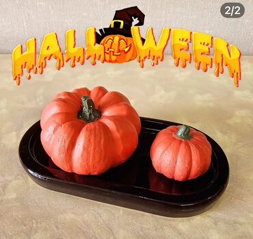 İnformatika: Halloween temalı dekorativ balqabaq seti - 2 ədəd dekor balqabaq