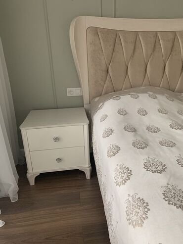 Спальные гарнитуры: Спальный гарнитур, Двуспальная кровать, МДФ, цвет - Белый — 5