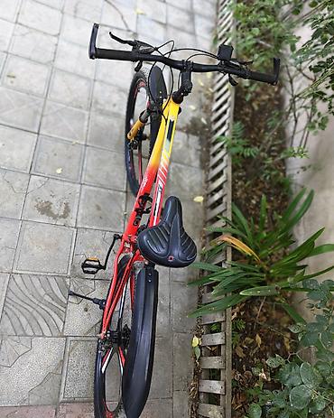 velosiped bazari: Dağ/şosse üçün universal velosiped 29 luq - Rəng: sarı-qırmızı — 1