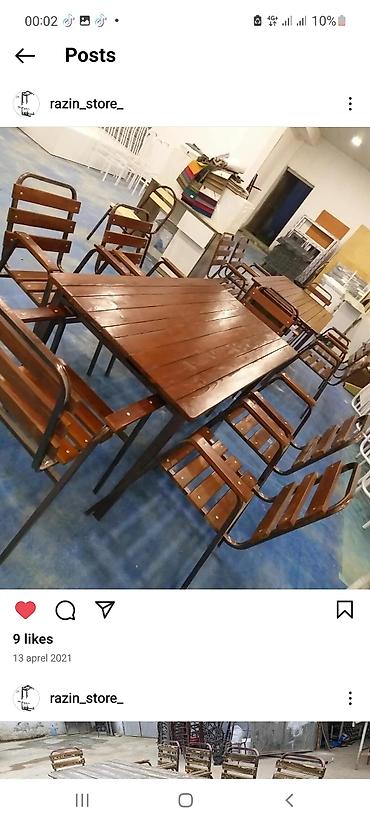 Sifarişlə restoran üçün masa və oturacaq dəstləri: Maaa ve otracaqlar teqdim edirik sizlere 98 azndan başlayan — 16