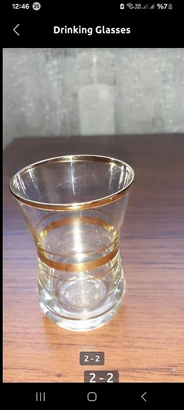 termo qab: Stəkanlar, rəng - Qızılı, Şüşə — 1