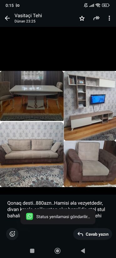 Sifarişlə divan dəstləri: Kredit yoxdur
