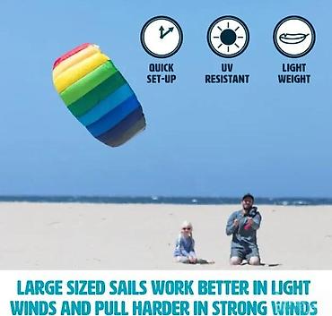 Sport i razonoda: HQ Symphony Beach III 1.3 Rainbow – dvokanalni sportski zmaj (power — 7