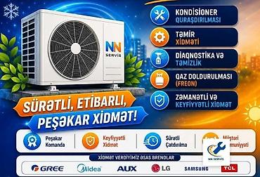 abedni serviz: Kondisioner üzrə peşəkar servis xidməti NN Servis tərəfindən: - — 1