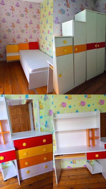 Qonaq otağı dəstləri: Qız üçün, İşlənmiş, Təknəfərlik çarpayı, Yazı masası, Dolab, Termo