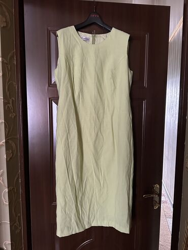 платье зеленое: Вечернее платье, Коктейльное, Длинная модель, Без рукавов, 3XL (EU 46)