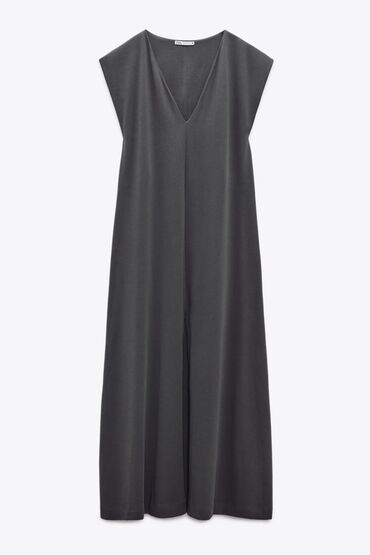 haljine za proleće 2023: Zara XL (EU 42), bоја - Maslinasto zelena, Na bretele