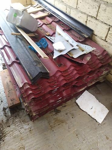 plastik qapi pencere profilleri: Metal dam örtükləri, rəng - Bordo — 1