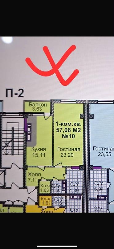 brk group: 1 комната, 58 м², ул. Горького / Алматинка Элитка, 3 этаж, ПСО (под самоотделку) — 4