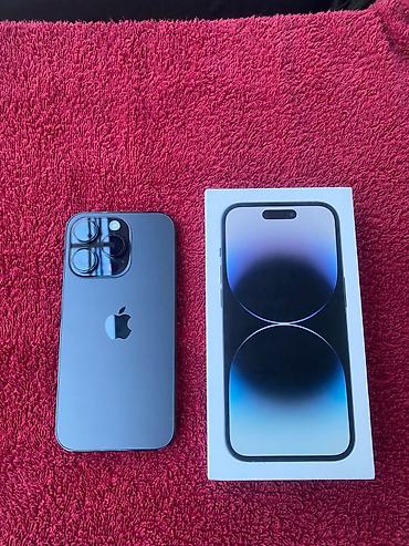 iphone 20: IPhone 14 Pro, Б/у, 128 ГБ, Black Titanium, Коробка, 81 % — 1