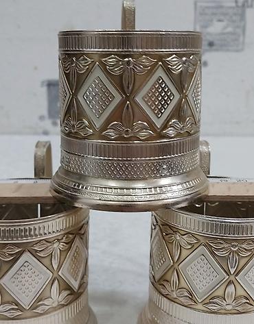 forma satisi: Podstakanik stəkan altlığı подстаканник, sovet istehsalı, material — 4