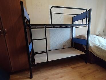 matras demiri: Metall iki mərtəbəli çarpayı - Karkas: möhkəm qara metal konstruksiya — 5