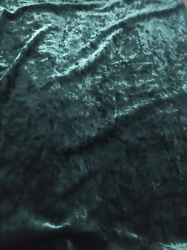 Текстиль: Tünd yaşıl rəngli məxməri parça. 160*2,50 olçudə - Material: məxmər — 1