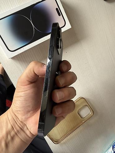 iphone max: IPhone 14 Pro Max, Б/у, 128 ГБ, Black Titanium, Защитное стекло, Чехол, Коробка, 78 % — 5