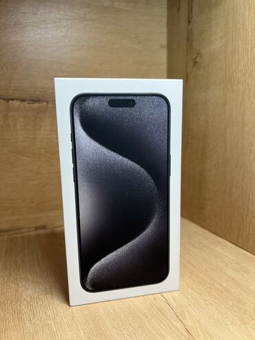 Apple iPhone: IPhone 15 Pro Max, Новый, 256 ГБ, Черный, Защитное стекло, Чехол, Кабель, 100 %