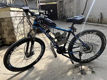 rama velosiped: Benzin mühərrikli velosiped - Dağ velosipedi şassisində quraşdırılmış — 7