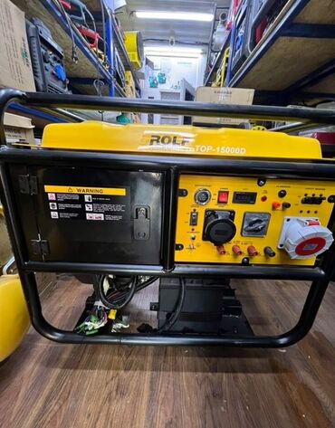 электрогенераторы бу: Бензиновый генератор ROLF TOP-15000D Мощный открытый