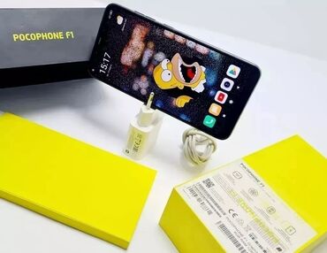 Xiaomi: Poco Pocophone F1, Б/у, 128 ГБ, цвет - Черный, 2 SIM