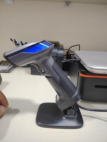 POS avadanlıqları paketi - Barkod oxuyucu: Qoşula bilən stendli
