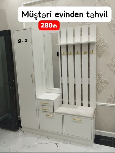 Dolablar: *Dəhliz Dolabı ✔️ İstehsal Rusiya laminat 18/lik qalınlıqda *Rəng