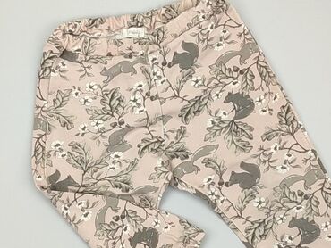 brązowe jeansy hm: Baby material trousers, 12-18 months, 80-86 cm, condition - Very good