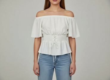 sinsay bluzka z odkrytymi ramionami: Women's blouse, size S