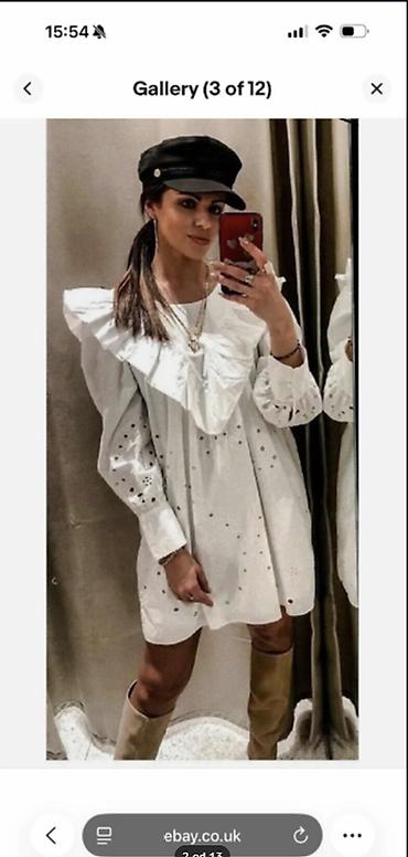 Haljine: Zara letnja haljina, engleski vez, M veličine. Dužina haljine mereno — 4