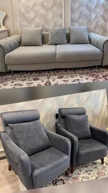 покрывало на диван: Divan kreslo dəsti Satilir 890₼ Embavoddan 1 il əvvəl alınıb Ləkə