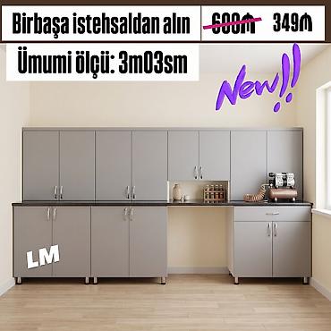 Mətbəx mebeli: Mətbəx mebellərinin sifarişlə hazırlanması✔️ Ölçü : 3metr03sm☑️ üst — 4