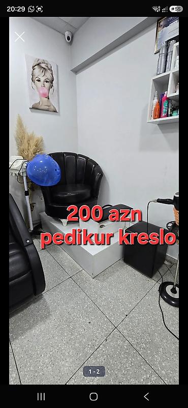 gozəllik salonu satilir: Gözəllik salonu üçün avadanlıq və mebel satılır: - Pedikür kreslosu — 1
