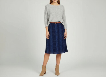 rozkloszowane spódnice midi w kwiaty: Women`s skirt, size M