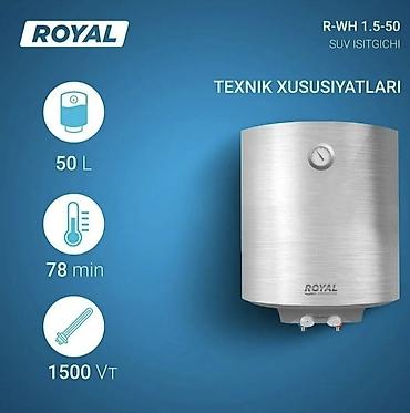 e.c.a kombi: ROYAL R-WH 1.5-50 su qızdırıcısı - Tutum: 50 litr – ailə və ya ofis — 1