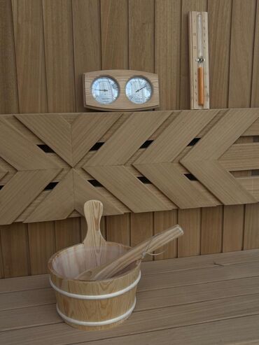 hamam ucun su qizdiricilari: Sauna üçün müxtəlif avadanlıqlar təklif olunur. Ağac vedrə və nabat