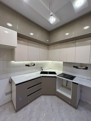 Sifarişlə mətbəx mebeli: Sifarişlə mətbəx dəsti, Özü çəkən petlələr, MDF, Kredit var, Pulsuz çatdırılma — 7