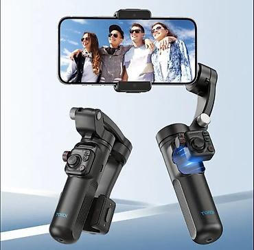 telefon tripodu: TokQI M02 - smartfon gimbali və mini üçayaq - 3 oxlu stabilizasiya — 2