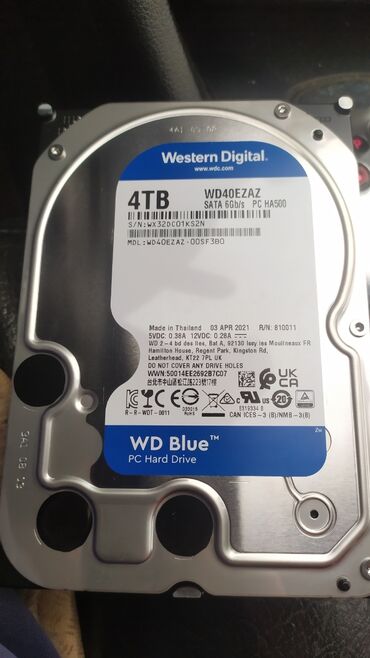 Жесткие диски, переносные винчестеры: Накопитель, Новый, Western Digital (WD), HDD, 4 ТБ, 3.5", Для ПК