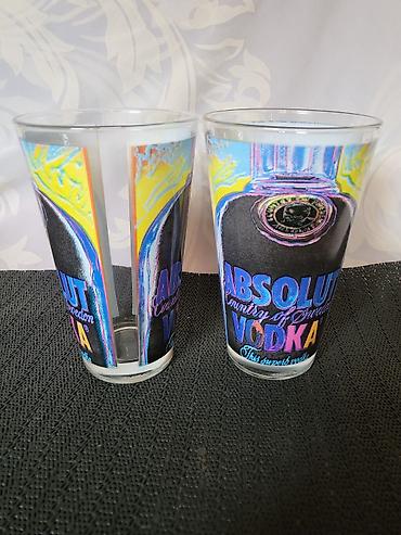 Čaše: Case za zestoko pice kol.Andy Warhol iz 80ih. Case Italija Bormioli — 6