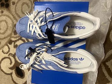 adidas gazeli: Adidas GAZELLE INDOOR — унисекс кроссовки - Цвет: небесно‑синий верх — 3