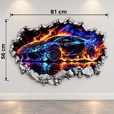 multimedija za kola: 3D Lamborghini Zidna Nalepnica 81x56 cm -Periva - 2894 3D Zidna — 3