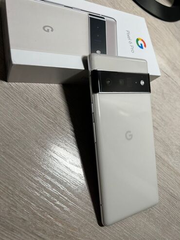 Google Pixel 6 Pro, Б/у, 128 ГБ, цвет - Белый, 1 SIM, eSIM