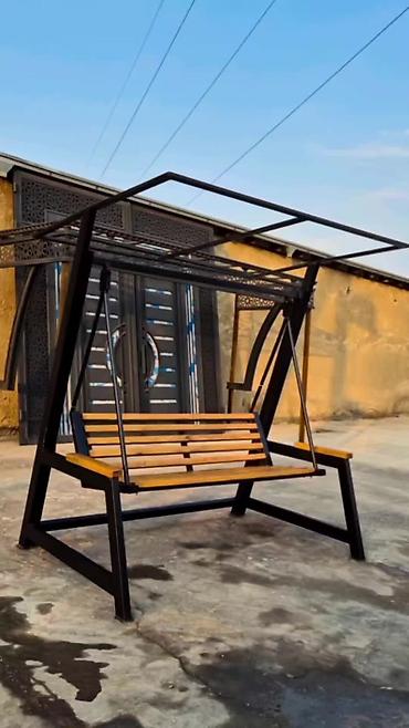 a frame домики: Садовые качели Металл, Со спинкой, С крышей — 9