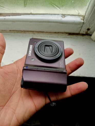 Audio: Samsung rəqəmsal fotoaparat - Kompakt korpus, bənövşəyi rəng - Ön