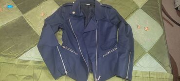 кожа куртка: Женская куртка цвет - Синий