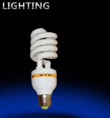 движок для света: Лампа CFL -15 Вт спиральная энергосберегающая излучает голубой