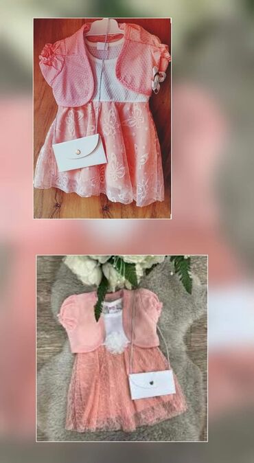 pink haljinica: Midi, Short sleeve, 80