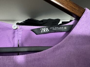 lanena košulja: Zara, L (EU 40), XL (EU 42), Single-colored, color - Lilac
