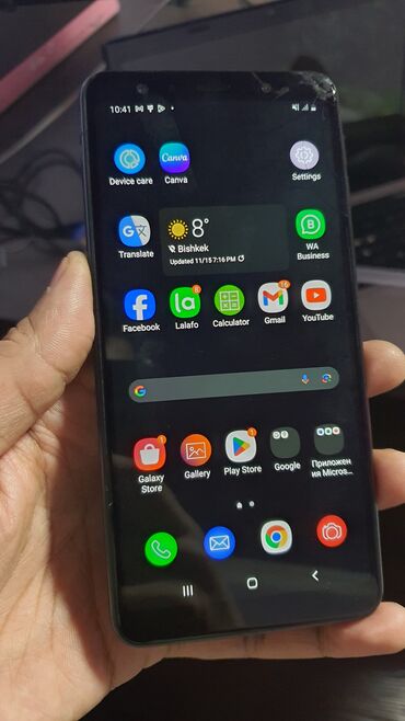 Samsung Galaxy A7 2018, Б/у, цвет - Черный, 1 SIM