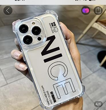 Прозрачный чехол для смартфона с вставкой-дизайном “NICE”