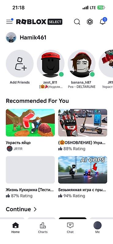 продать роблокс аккаунт: Аккаунт Roblox с ником **Hamik461**. На скриншотах показан профиль в — 1