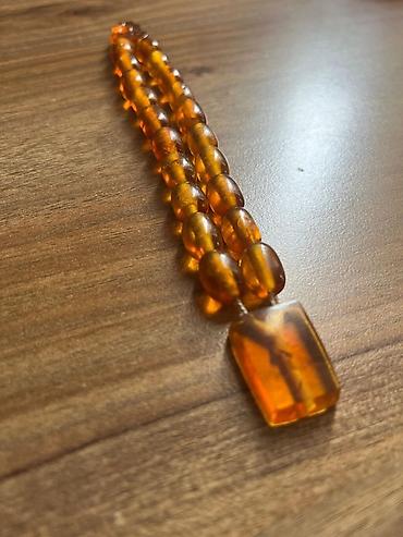 Bijuteriya: Kral Kəhraba (Royal Amber / Südlü Kəhraba) - Material: Narıncı və sarı — 3